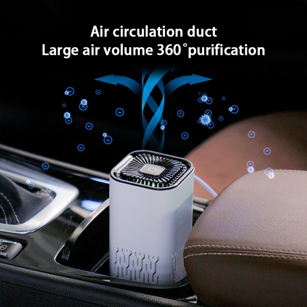 Purificateur d'air de voiture Générateur d'ions négatifs portable Élimine la poussière de formaldéhyde Fumée Désodorisant pour lave-linge pour la maison et la voiture