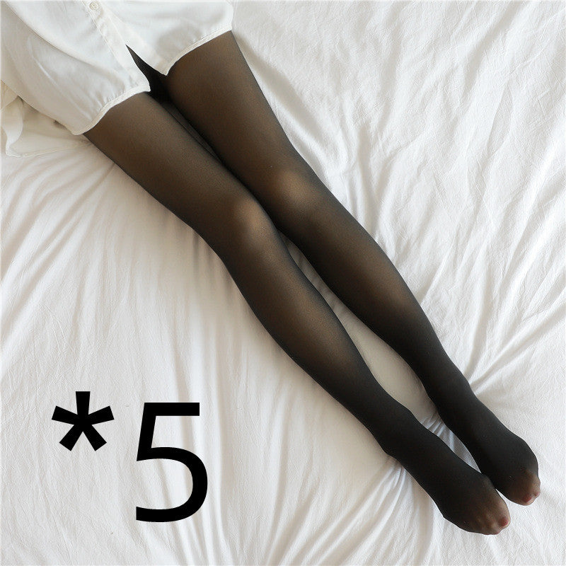 Faux leggings translucides grande taille, collants doublés en polaire, collants chauds en polaire pour automne et hiver, collants doublés en polaire pour femmes, collants thermiques d'hiver